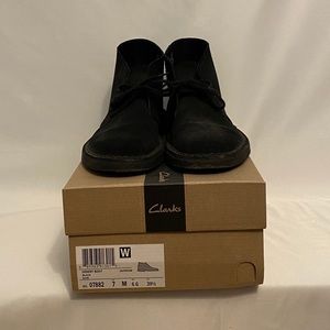 Clarks Desert Boot Black Suede USED Size 7